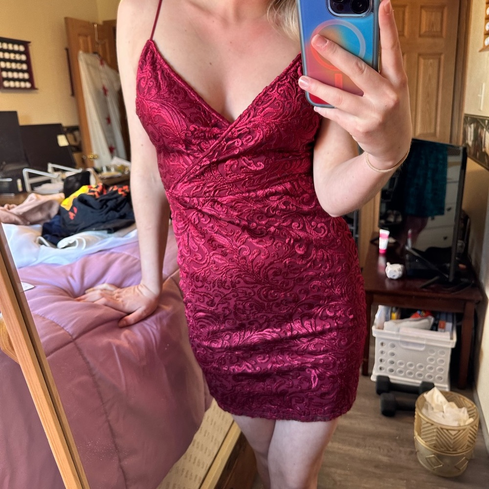 Chic Red Cocktail Dress! Size: Small, Brand: Charlotte Russe